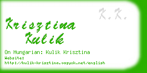 krisztina kulik business card